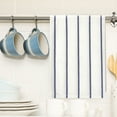 thumbnail image 2 of Unique Bargains Cotton Hand Towels Absorbent Lint Free Dish Kitchen Towels 24 x 16 Inch Blue Pinstriped 4pk, 2 of 7