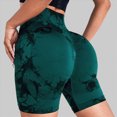 thumbnail image 2 of KPOPLK Womens Biker Yoga Shorts with Pocket, High Waisted Tummy Control 3 Inch Workout Spandex Athletic Gym Shorts,Dark Green,Size L, 2 of 5