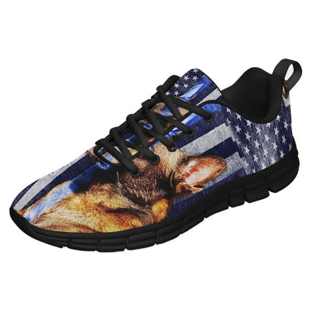 

Belgian Malinois The Thin Blue Line Running Shoes Sneakers Mesh Black Size 10