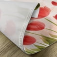 thumbnail image 5 of Ambesonne Floral Place Mats Set of 4, Romantic Tulip Blossoms, Standard Size, Vermilion Green Peach, 5 of 6