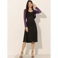 thumbnail image 3 of DARING DIVA Women's Elegant Bolero Shrugs Crop Cardigan L Dark Purple, 3 of 6