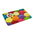 thumbnail image 2 of Fotbe Extra Durable Door Mat - Dirt Trapping Outdoor Welcome Mats - Non-Slip Outdoor Door Mats - Low Profile Front Door Mat - Indoor (16" x 24", Brightly Colored Cupcakes ), 2 of 9