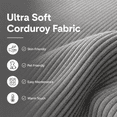 thumbnail image 4 of Neche 68" Corduroy Sofa for Living Room, 2 Seater Modern Couch for Small Space Office, Comfy Loveseat in a Box, Grey, 4 of 7