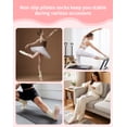thumbnail image 6 of Yawlsow Pilates Grip Socks for Women, 1 Pair Non-Slip Yoga Ruffle Crew Sock with Heart Pattern for Barre Ballet Workout, 6 of 6