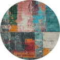thumbnail image 2 of Addison Rugs Mayfield Premium Machine Washable Transitional Abstract Teal Round Rug, 8' x 8', 2 of 6