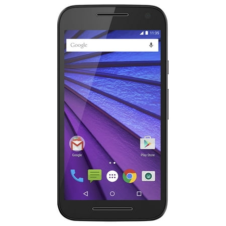 New Unlocked Moto G3 (3rd Gen) 4G LTE, 8GB Black Motorola Cell Phone, GSM