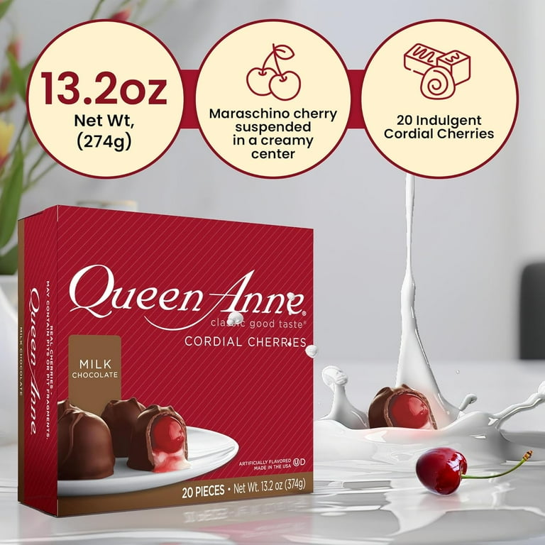 Queen Anne Milk Chocolate Covered Cordial Cherries, 13.2 oz Gift