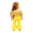 thumbnail image 3 of AmaMary 18-Inch Doll Summer Outfit for American Girls & Boys Yellow Flared Pants One Shoulder, 3 of 5