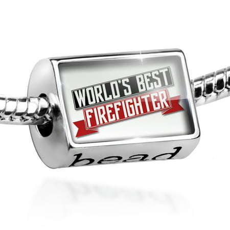 Bead Worlds Best Firefighter Charm Fits All European (Best State To Be A Firefighter)