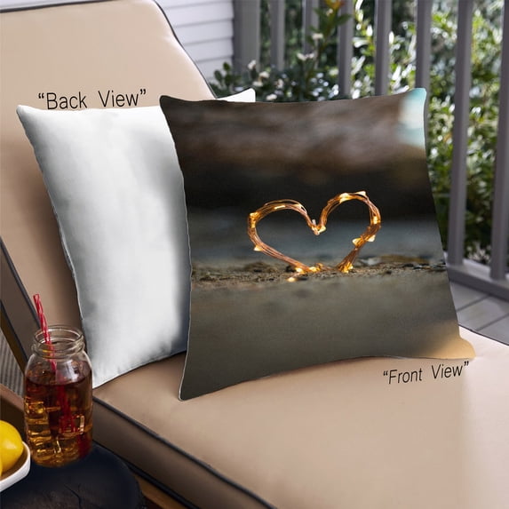 Ahgly Company Culture Love Outdoor Throw Pillow, 18 inch by 18 inch
