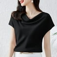 thumbnail image 3 of Mittory Women's Silk Cowl Neck Tank Tops Casual Fashion Sleeveless Silky Satin Blouse, 3 of 3