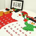 thumbnail image 2 of Felt Christmas Advent Calendars, Santa/snowman/elk Calendar Pendant With Pockets,diy Advent Calendar Fill Yourself Christmas Decora Brown)(1pc, 2 of 5