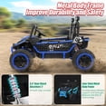 thumbnail image 5 of VIBESPARK 24V 2-Seater XL Ride on Toys with Remote Control for Toddlers, 7AH Battery Powered Ride on Electric Car for Kids w/ Metal Frame, Bluetooth, Bright LED Lights, MP3, Spring Suspension, Blue, 5 of 8