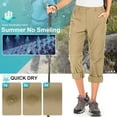 thumbnail image 5 of POENTAB Women's Cargo Hiking Pants Convertible Zip-Off Quick Dry Pant for Casual Outdoor Travel Safari Fishing Camping, 5 of 9