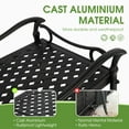 thumbnail image 2 of HOMEFUN Outdoor Cast Aluminium Serving Tea Cart with Wheels & Kitchen Storage Trolley for Garden, Backyard, Poolside, 2 of 7