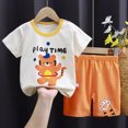 thumbnail image 2 of UAYOTSE Toddler Baby Boy Summer Outfit Adorable Cartoon T-Shirts Top Shorts Set Infant Boy Summer Clothes 6 12 18 Months 2T 3T,Sizes 12-18 Months, 2 of 4