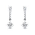 thumbnail image 3 of 14k White Gold 5/8Ct TDW Lab Created Diamond Dangle Earrings for Women (H, VS), 3 of 6