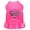 Bright Pink, variant on Pet Dog Cat Dress Rhinestone, "Zebra Heart"