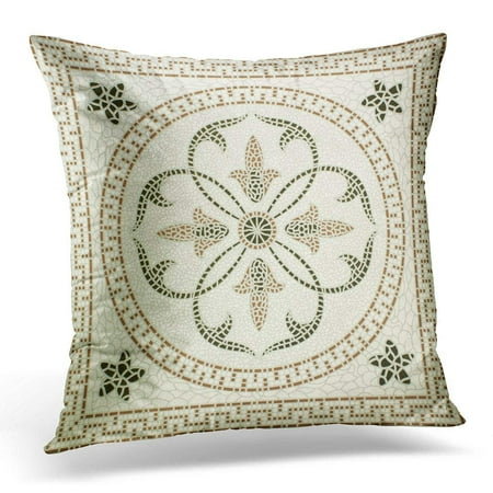 Green Sofa Pillows ARHOME Brown Floor Marble Stone Mosaic High Res Green Wall Pillows case 18x18 Inches Home Decor Sofa Cushion Cover ()