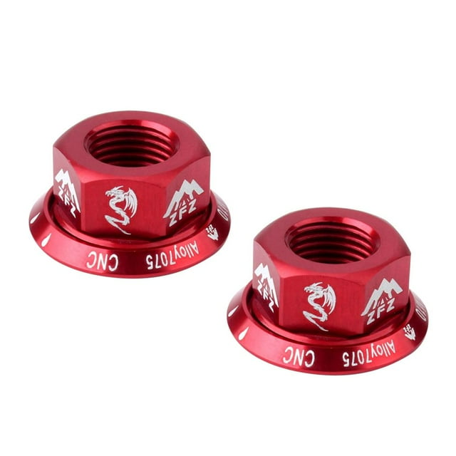2 Pcs Écrou de Tambour Fleur Premium M10 Bride Roue avant Vis Roue Arrière Rouge