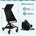 thumbnail image 2 of Infans Lightweight Baby Stroller Compact & Airplane-Friendly Travel Stroller wi/ Canopy, 2 of 7