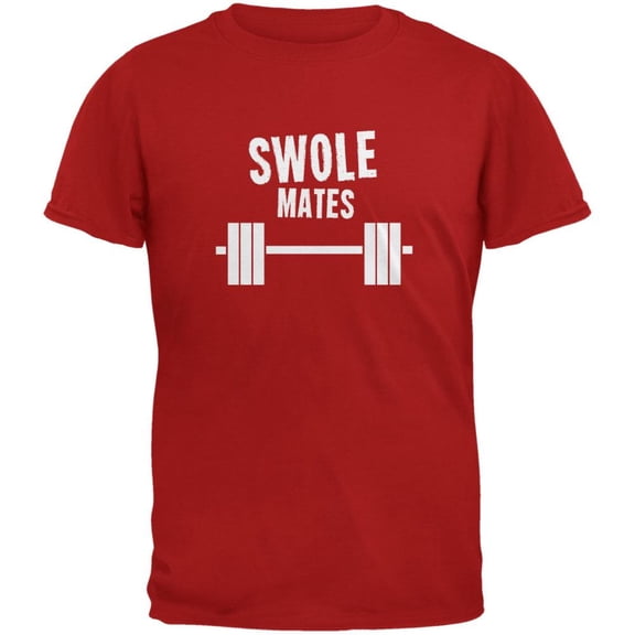 Valentine's Day Swole Mates Red Adult T-Shirt - Large
