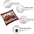 thumbnail image 4 of SHANXI Hopyeer Valentines Red Black Buffalo Check Plaid Love Pillow Covers Decorative Fish Red Lip Red Lover’s Saying Truck Cushion Case Sofa Spring Home Decor Pillowcase  12x12in, 4 of 5