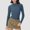 Blue, variant on Elvqul Shirts for Women Thermal Tops Long Sleeve Undershirts Green Slim Pullover Womens Shirts Knit
