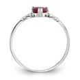 thumbnail image 2 of 10K White Gold Polished Geniune Ruby Birthstone Ring, 2 of 4