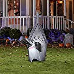 Nightmare Before Christmas Zero Inflatable - 4.3 Ft LED Dog With Flashing Pumpkin Nose 4 thumbnail image