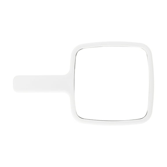 Unique Bargains 1 Pc Women Water Wave Pattern Small Cosmetic Mirror for Business Travel White ABS Aluminum Mirror