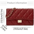 thumbnail image 2 of Farcauo Small Purses Women Quilted Crossbody Bag Clutch Satchel, 2 of 6