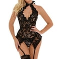 thumbnail image 4 of uublik Lingerie Set for Women Sexy Naughty Sexy Naughty Plus Size Lace Bodysuit Babydoll, 4 of 5