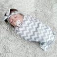 thumbnail image 2 of Fesfesfes Baby Swaddle Wrap Newborn Blanket Organic Cotton Swaddle swaddling Headbands Set,,Second Piece Free Shipping, 2 of 2