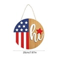 thumbnail image 3 of CuiLiyq 4th of July Wooden Welcome Door Hanger, Patriotic Memorial Day USA 250th Anniversary Sign for Front Porch Wall Entryway Home Decor, 3 of 6