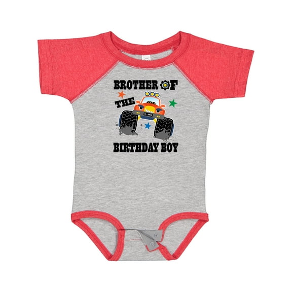 Inktastic Brother of the Birthday Boy Truck Boys Baby Bodysuit