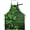Green Clovers Wood, variant on Tribal Ethnic Tie Dye Adjustable Apron with 2 Pockets, Spiral Colorful Chef Bib for Garden Cooking Painting