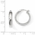 thumbnail image 2 of 14K with White Rhodium Plating Polished Hoop Earrings, 2 of 2