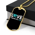 thumbnail image 3 of Love Someone With PTSD Dog Tag - Graphic Military Dog Tag Necklace (Optional Personalized Engraving), 3 of 5