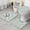 Light Blue Daisy, variant on Lightpink Daisy Flower Linear Pattern Bathroom Rugs Sets 3 Piece,Toilet Cover Set,Absorbent Non Slip Bathroom Mats Sets with U-Shaped Contour Rug Toilet Rug Set