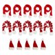 thumbnail image 3 of Christmas Ornament Mini Santa Hat Scarf Set 15Pcs for Bottle Decor, 3 of 5