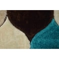 thumbnail image 4 of 4D Shaggy Rug Hand Carved Plush Thick Modern Contemporary Abstract For Living Room Bedroom 6488 (2'6"x3'9",Mocha), 4 of 8