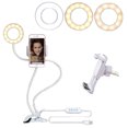 thumbnail image 1 of Luz Selfie con soporte para teléfono móvil 360 ° para iPhone Samsung Huawei oso de fresa Electrónica, 1 of 4