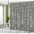 thumbnail image 4 of Ambesonne Geometric Shower Curtain, Oval Rings Mosaic Vintage, 69"Wx75"L, Grey Cream, 4 of 4