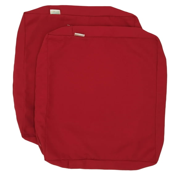 CozyLounge Housse de Coussin de Chaise de Patio Résistante à l'Eau et aux UV pour Intérieur et Extérieur (Lava Red, 24"x24"x4" (2 Housses))