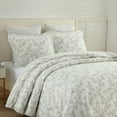thumbnail image 3 of 3-Piece 100% Cotton Oversized Bedspread Set Coverlet Set Lightweight Quilt Set BY320, 3 of 10