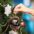 thumbnail image 4 of 6PC Christmas Trees Hanging Animal Ornaments – Cozy Christmas Ornaments 2D Acrylic Cute Animal Christmas Trees Hanging Decorations Rustic Nature Themed Home Decor Animal Lovers, 4 of 5