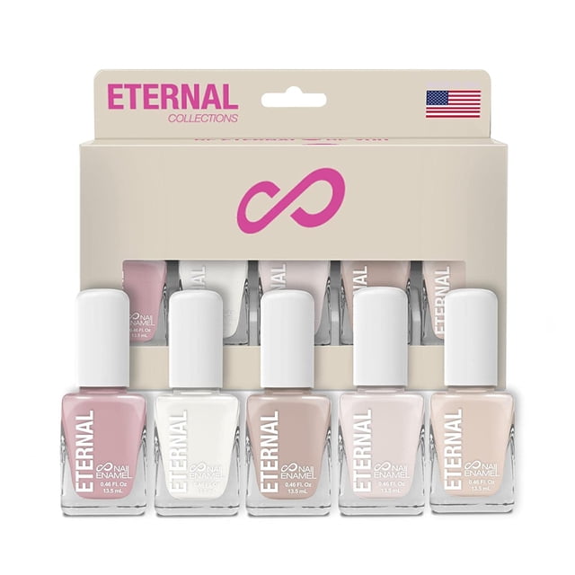 Set de 5 Esmaltes para uñas Nude 13.5 ml Classic Me Eternal Cosmetics Eternal Collections