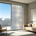thumbnail image 5 of Window Privacy Film Stained Glass Window Film Privacy Film for Glass Windows Home Decor for Bathroom Bedroom Living Room Office Adhesive Pvc Light Filtering 15.75x39.37 Inches, 5 of 7