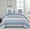 Light Blue, variant on Grey Quilt Queen Size Bohemian Stripe 3 Pieces Bedspread Set Coverlet Bedding All Season (96"x90")